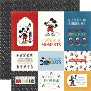 Echo Park Mouse & Me 12X12 Multi Journaling Cards