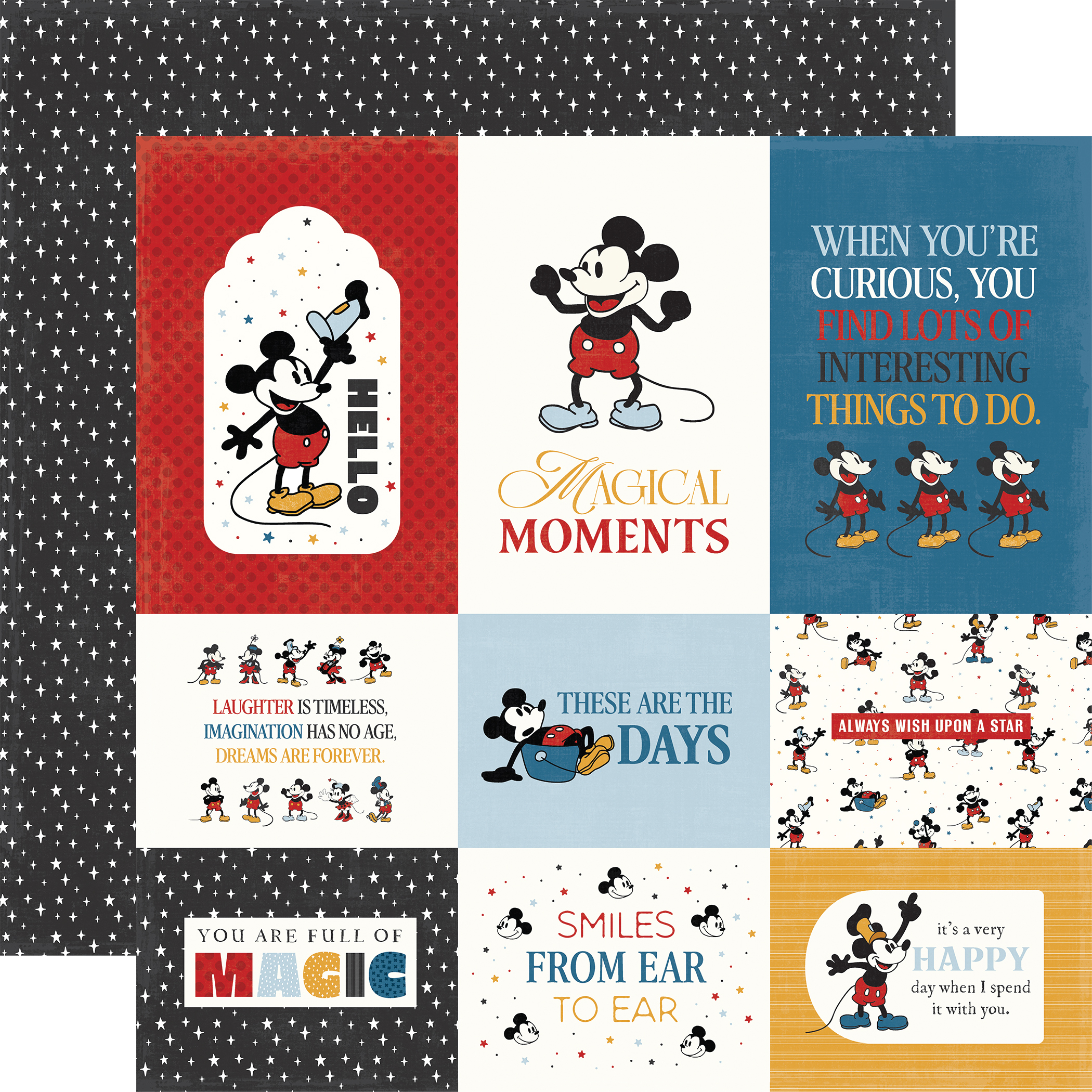 Echo Park Mouse & Me 12X12 Multi Journaling Cards
