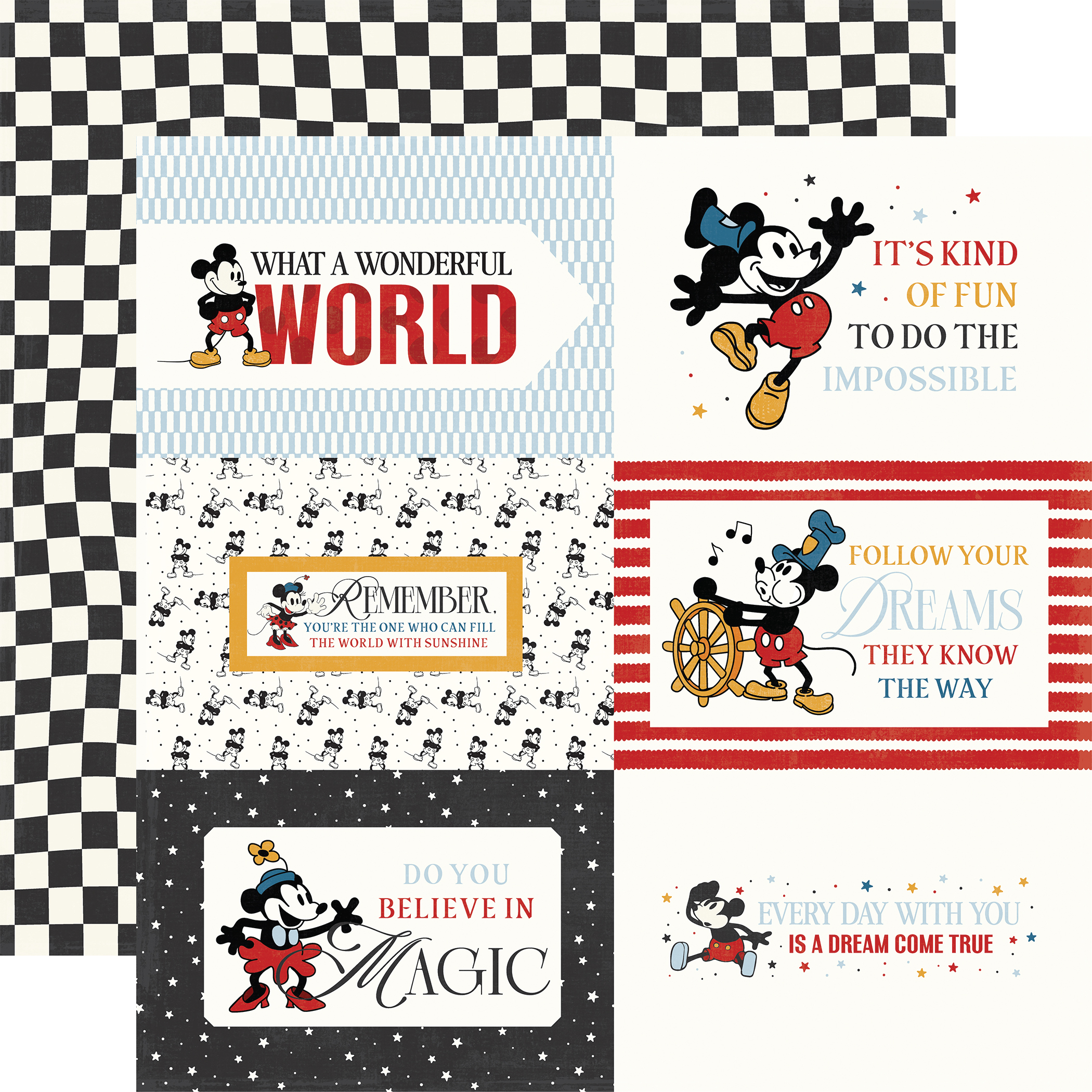 Echo Park Mouse & Me 12X12 6X4 Journaling Cards