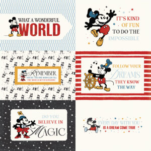Echo Park Mouse & Me 12X12 6X4 Journaling Cards