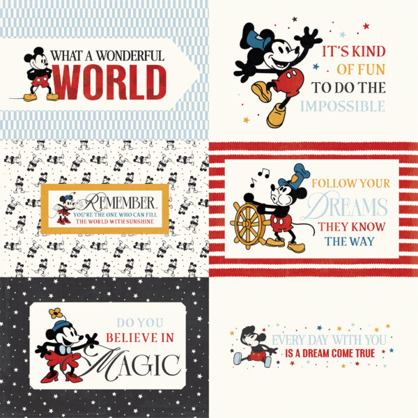 Echo Park Mouse & Me 12X12 6X4 Journaling Cards