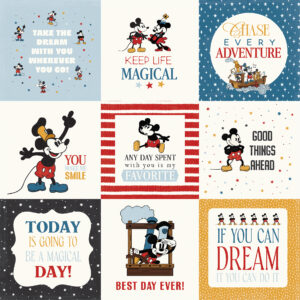 Echo Park Mouse & Me 12X12 4X4 Journaling Cards