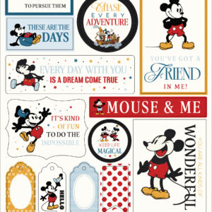 Echo Park Mouse & Me 6X13 Chipboard Word & Phrases