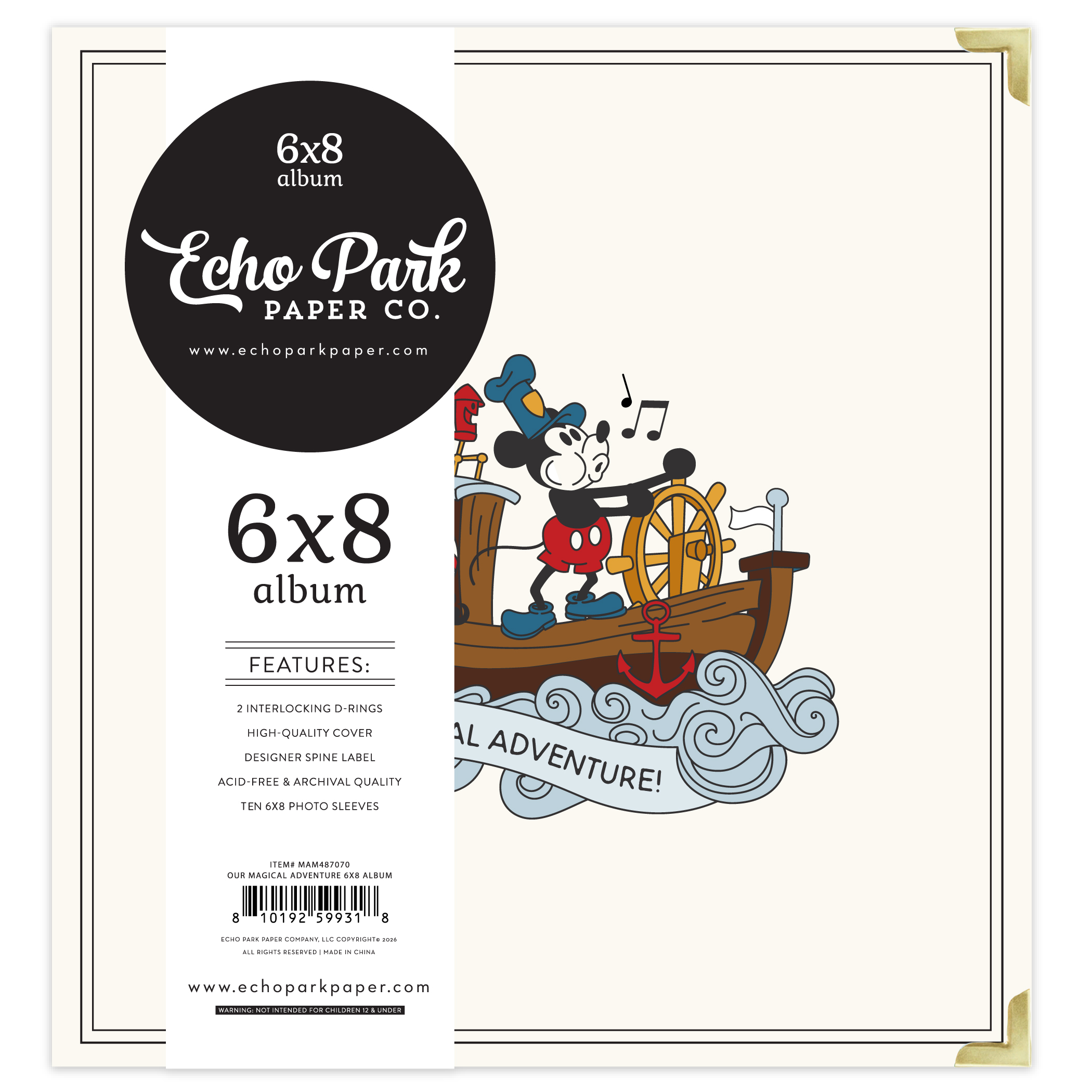 Echo Park Mouse & Me 6X8 Album Our Magical Adventure