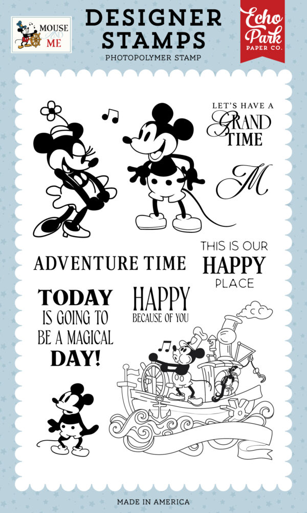 Echo Park Mouse & Me Stamp Retro Mouse Pal
