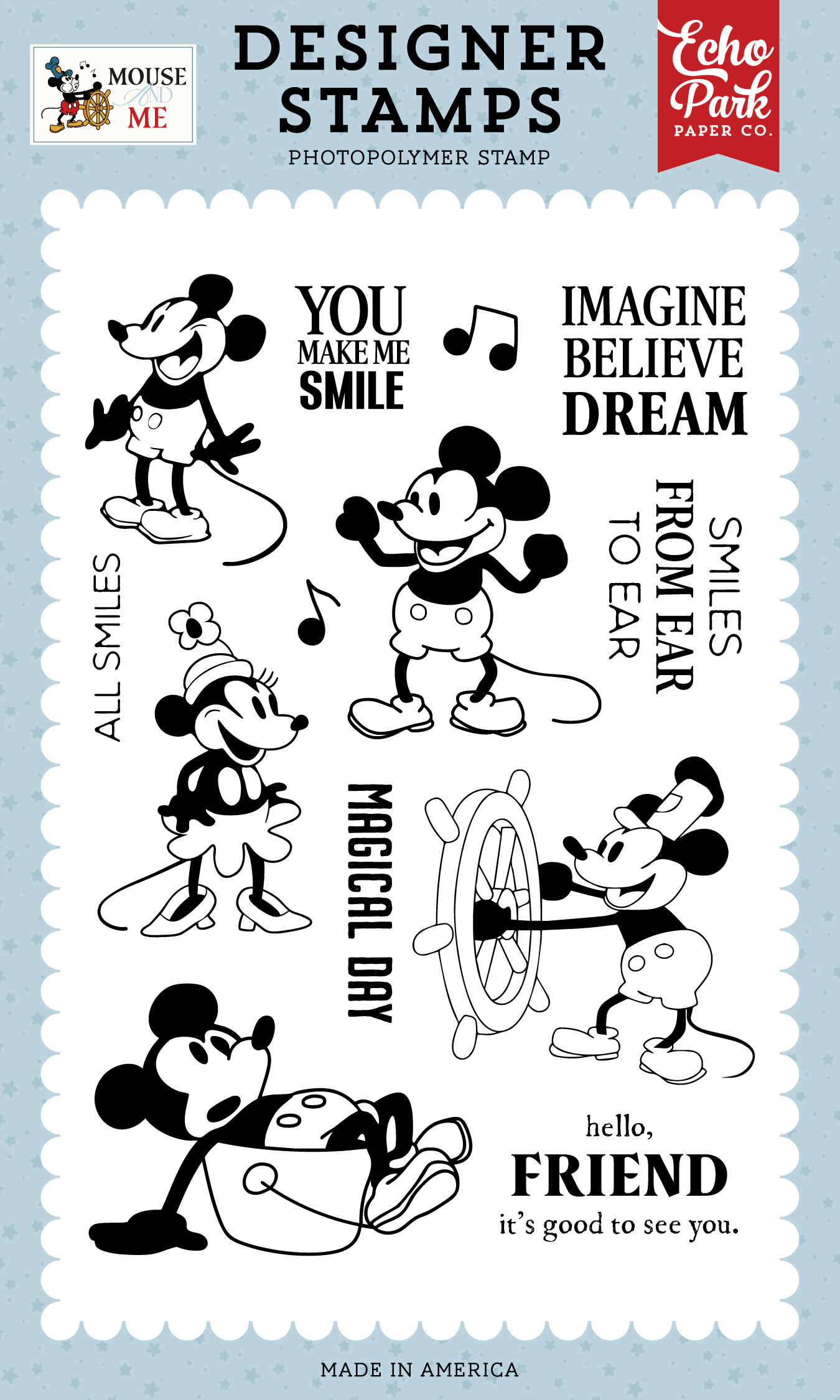 Echo Park Mouse & Me Stamp Captain Mouse