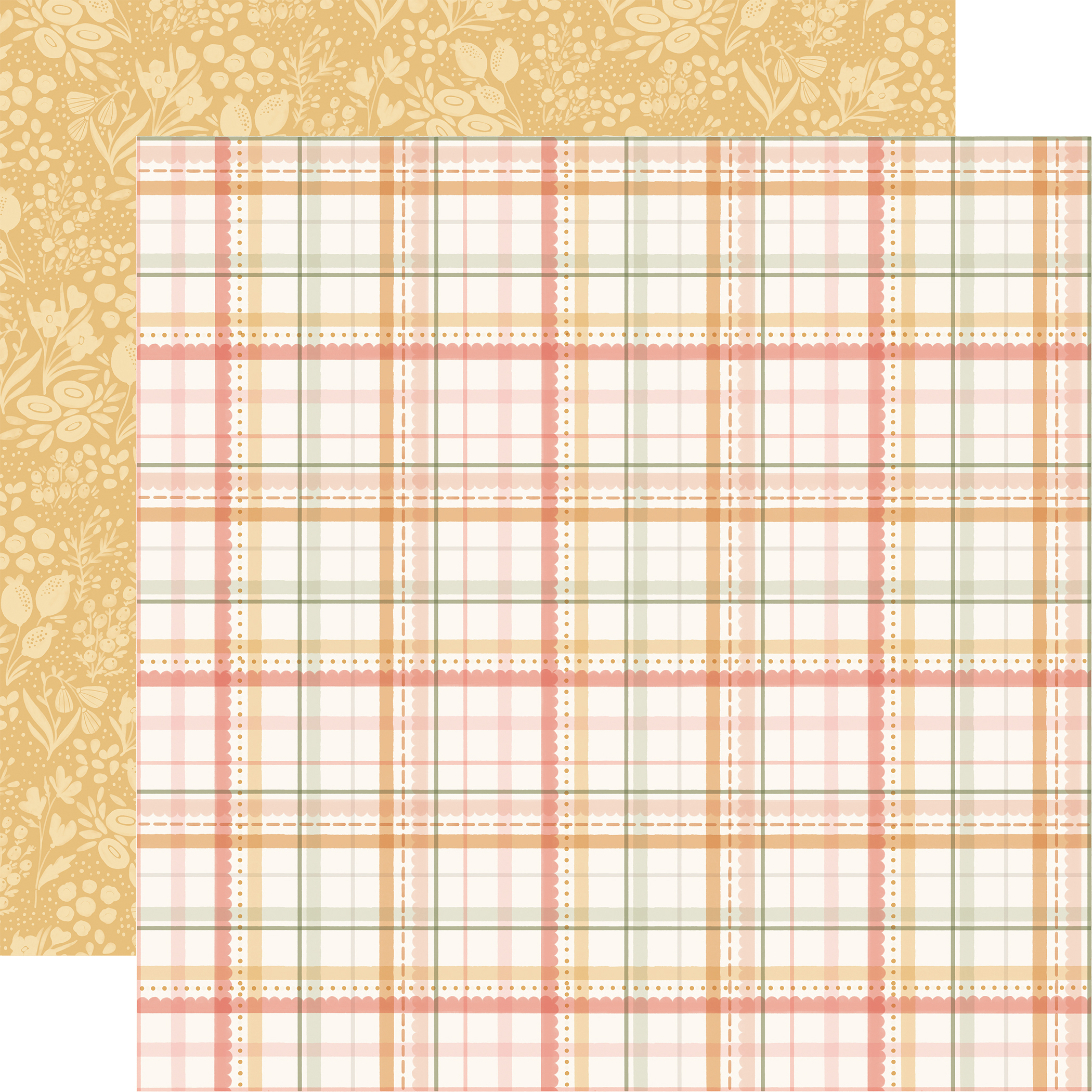 Carta Bella Silly Goose 12X12 Scallop Plaid