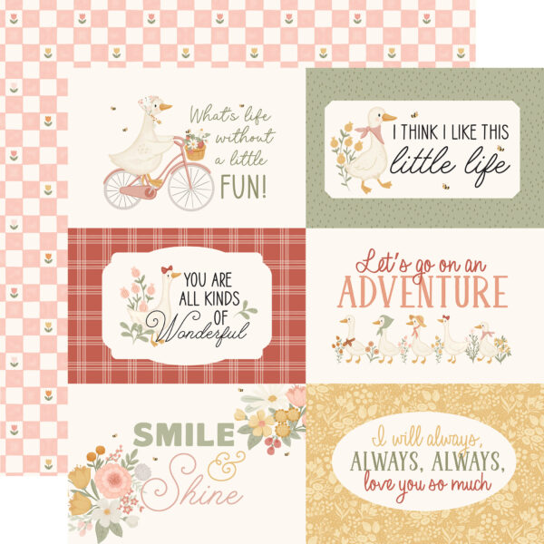 Carta Bella Silly Goose 12X12 6X4 Journaling Cards