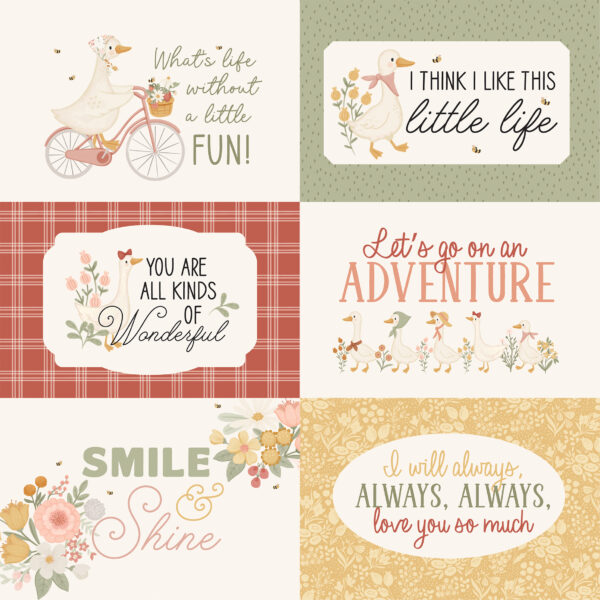 Carta Bella Silly Goose 12X12 6X4 Journaling Cards