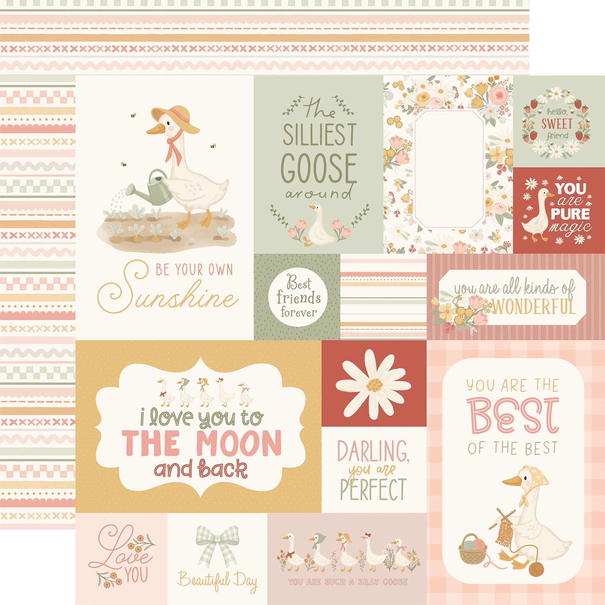 Carta Bella Silly Goose 12X12 Goose Journaling Cards