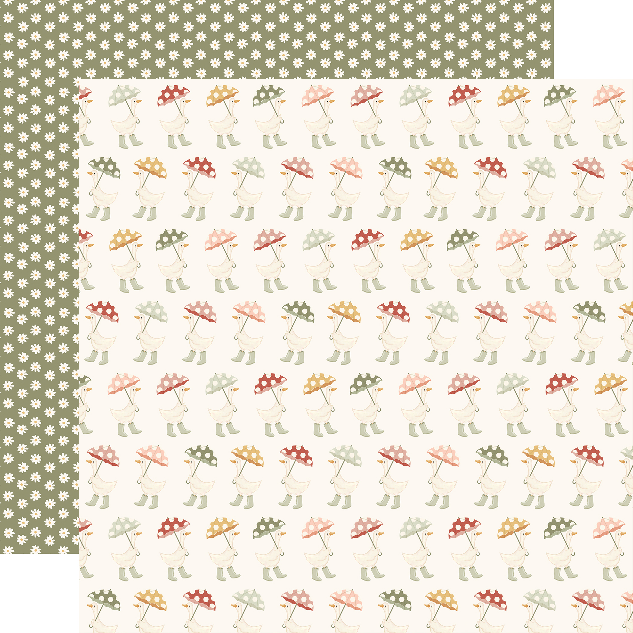 Carta Bella Silly Goose 12X12 Rainy Day Geese