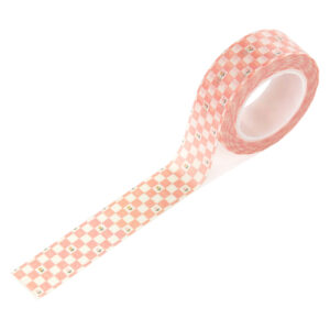 Carta Bella Silly Goose Washi Pink Painted Checkboard