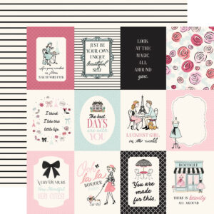 Carta Bella French Girl 12X12 3X4 Journaling Cards