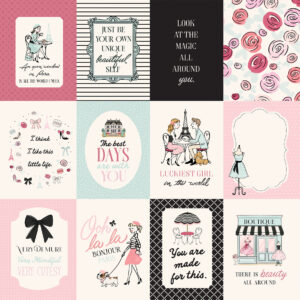 Carta Bella French Girl 12X12 3X4 Journaling Cards