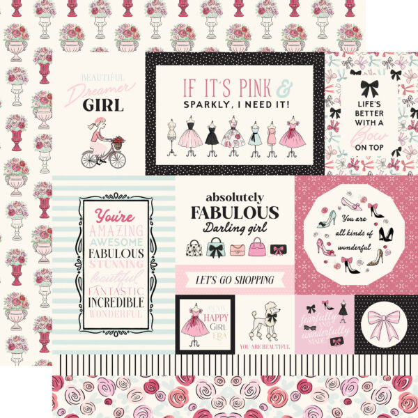 Carta Bella French Girl 12X12 Multi Journaling Cards Carta Bella French Girl 12X12 Multi Journaling Cards