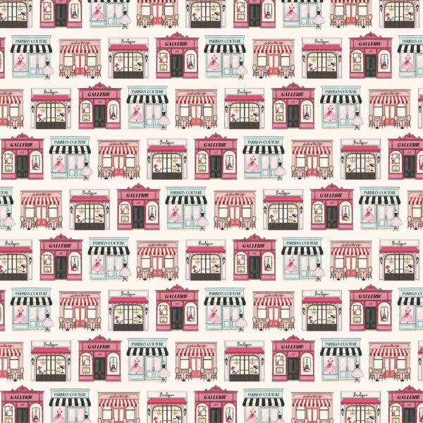 Carta Bella French Girl 12X12 Boutiques in Paris