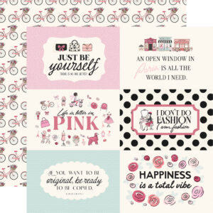 Carta Bella French Girl 12X12 6X4 Journaling Cards