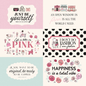 Carta Bella French Girl 12X12 6X4 Journaling Cards
