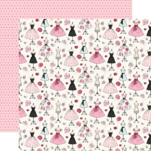 Carta Bella French Girl 12X12 Fashionista Dresses