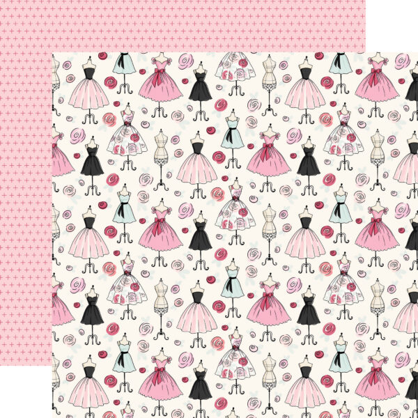 Carta Bella French Girl 12X12 Fashionista Dresses