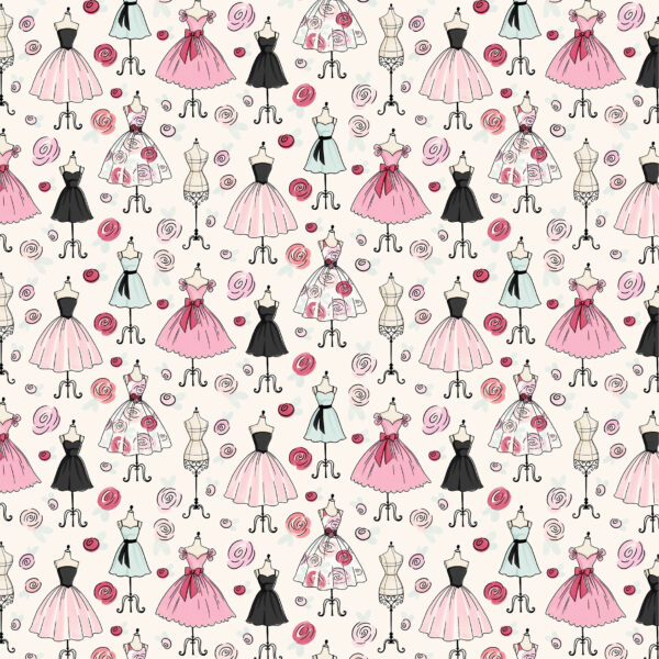 Carta Bella French Girl 12X12 Fashionista Dresses