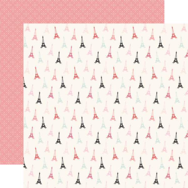 Carta Bella French Girl 12X12 Eiffel Tower