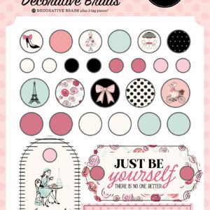 Carta Bella French Girl Decorative Brads