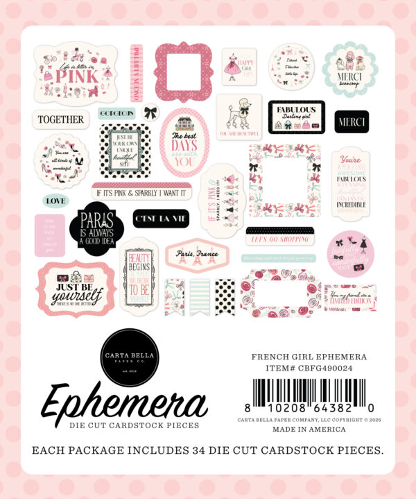 Carta Bella French Girl Ephemera