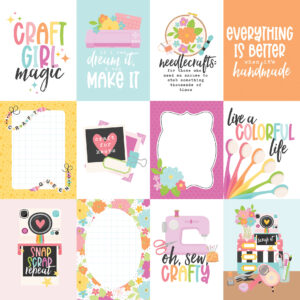 Echo Park Craft Room 12X12 3X4 Journaling Cards