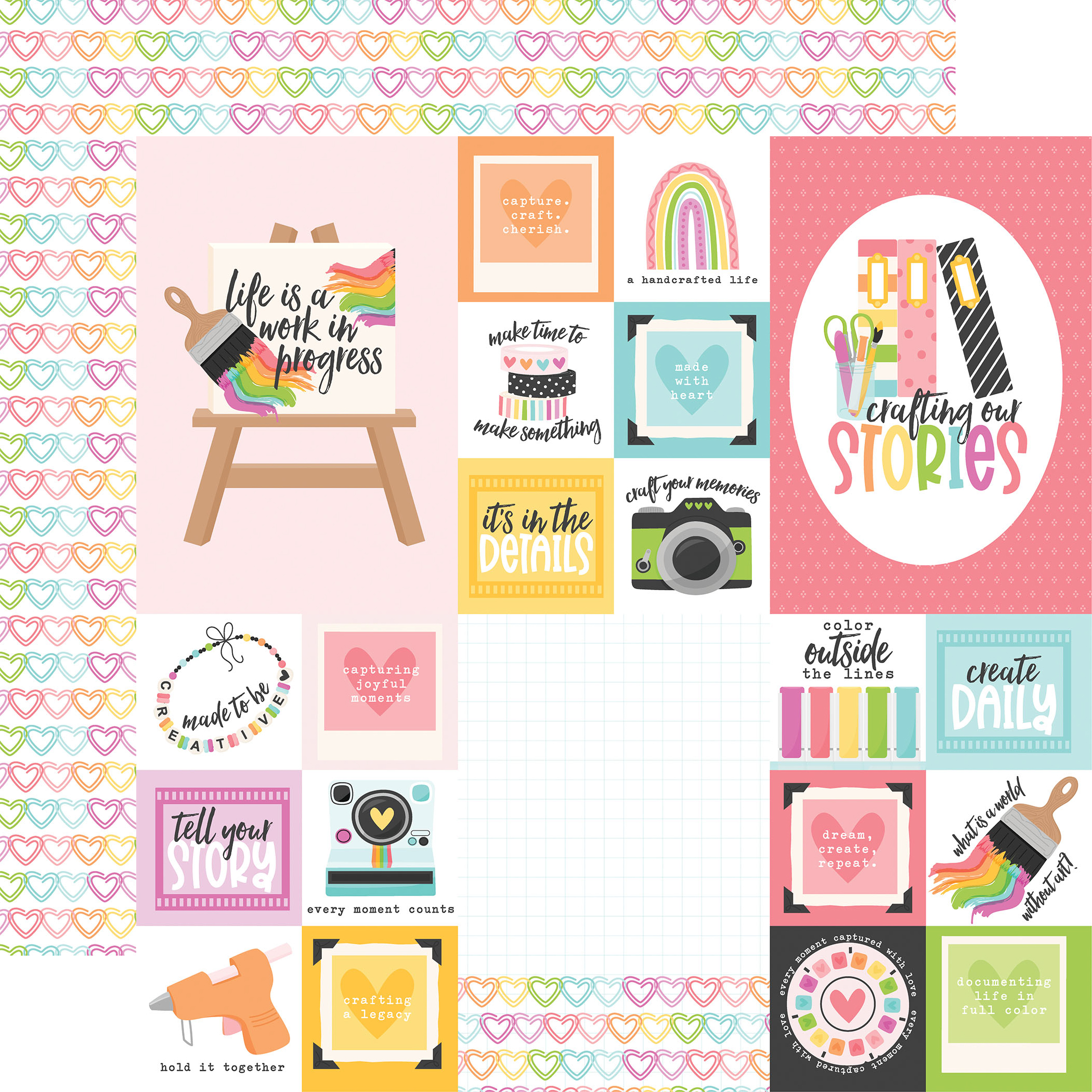 Echo Park Craft Room 12X12 Multi Journaling Cards