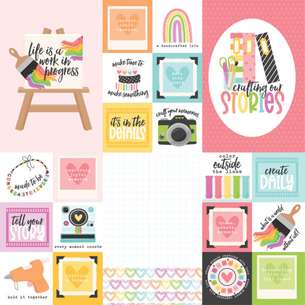 Echo Park Craft Room 12X12 Multi Journaling Cards