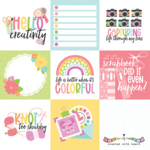 Echo Park Craft Room 12X12 4X4 Journaling Cards