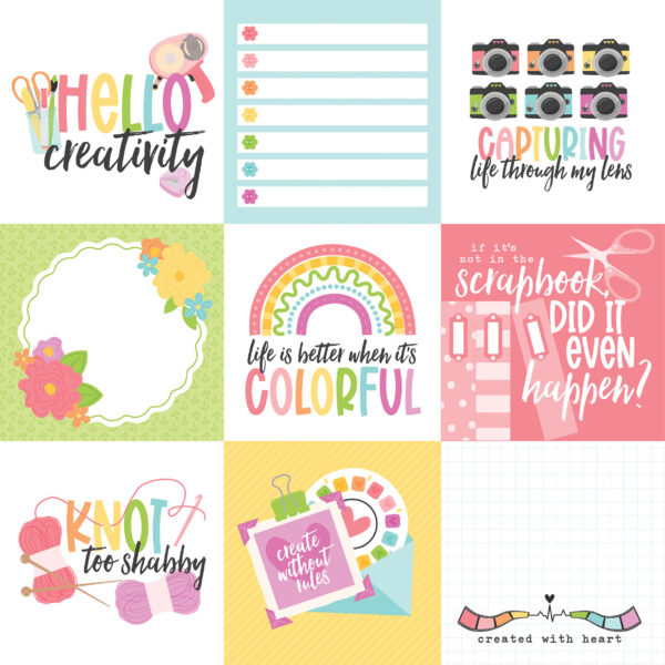 Echo Park Craft Room 12X12 4X4 Journaling Cards