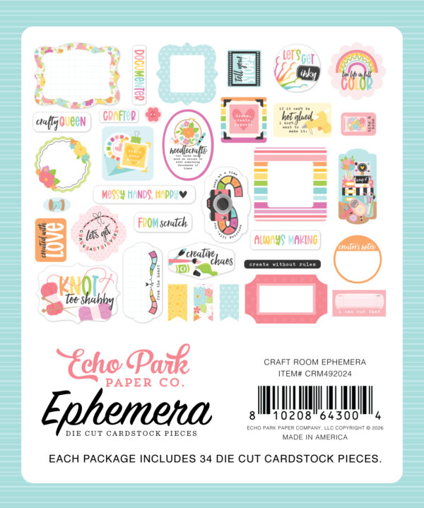 Echo Park Craft Room Ephemera