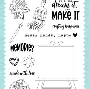 Echo Park Craft Room Stamp Blank Canvas