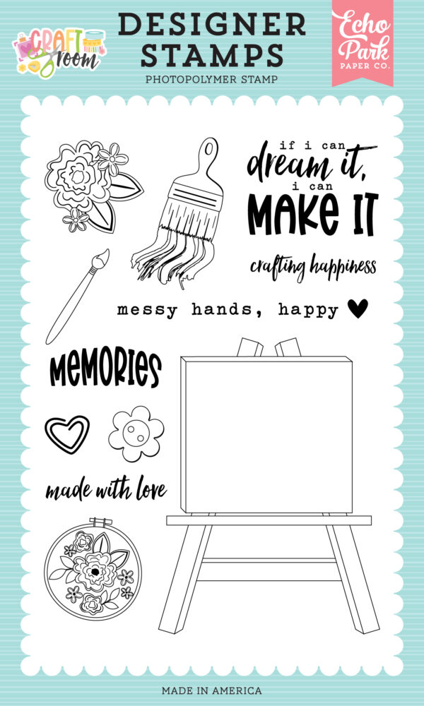 Echo Park Craft Room Stamp Blank Canvas