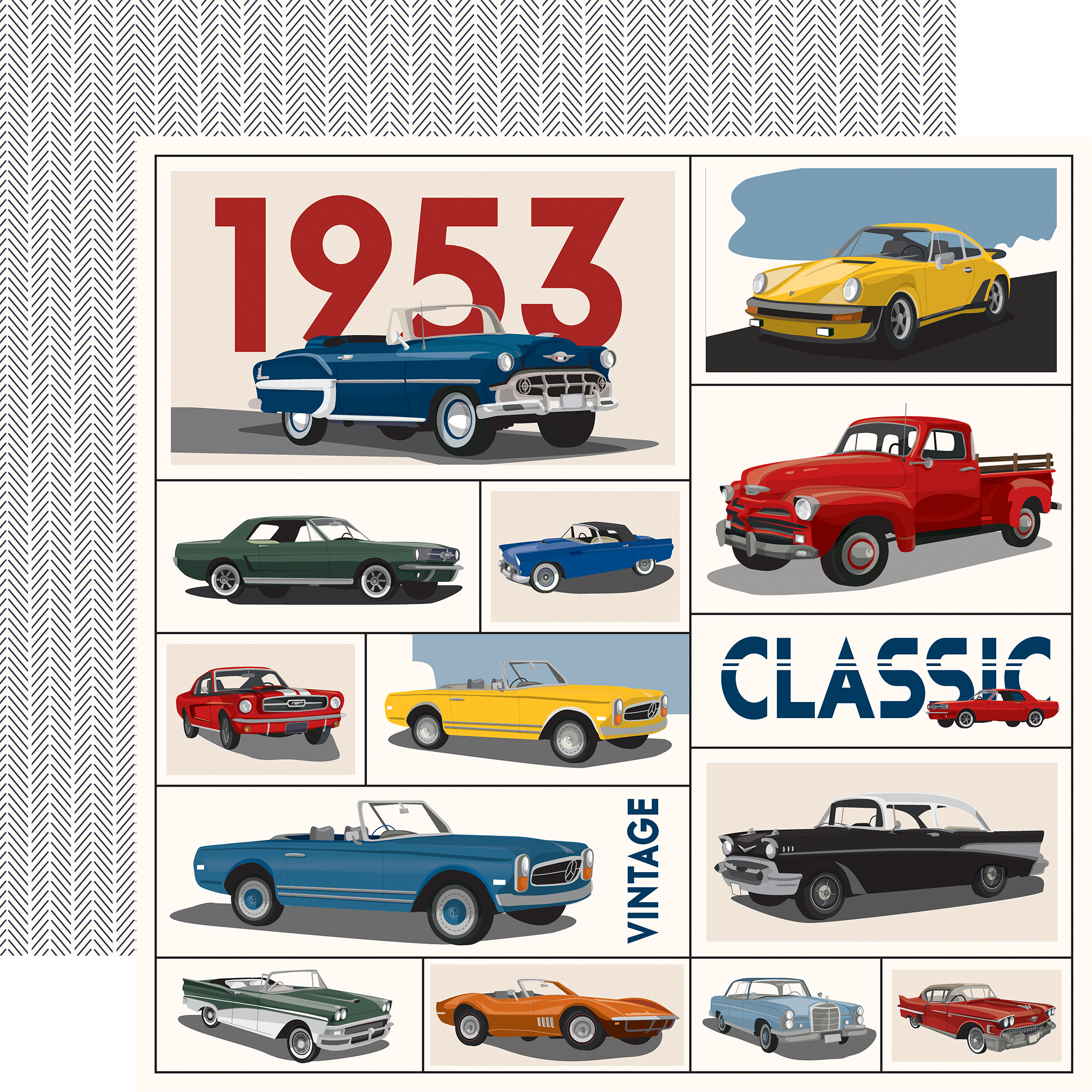 Carta Bella Cars 12X12 Assorted Cars Cards