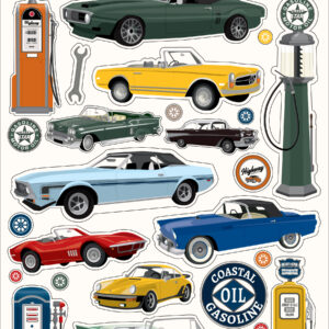 Carta Bella Cars 6X13 Chipboard Accents