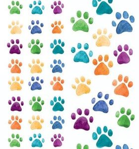 PAPER HOUSE STICKER COLORFUL PAW PRINTS