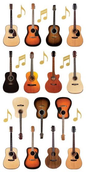 PAPER HOUSE STICKER ACOUSTIC GUITARS