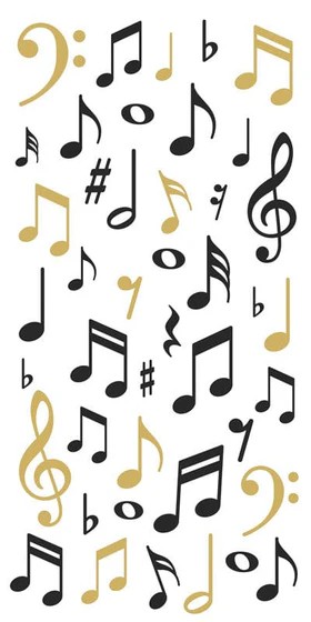 PAPER HOUSE STICKER MUSIC NOTES