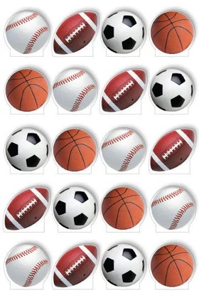 PAPER HOUSE 3D STICKER SPORTS BALLS