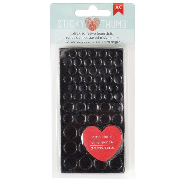 AC STICKY THUMB FOAM DOTS BLACK