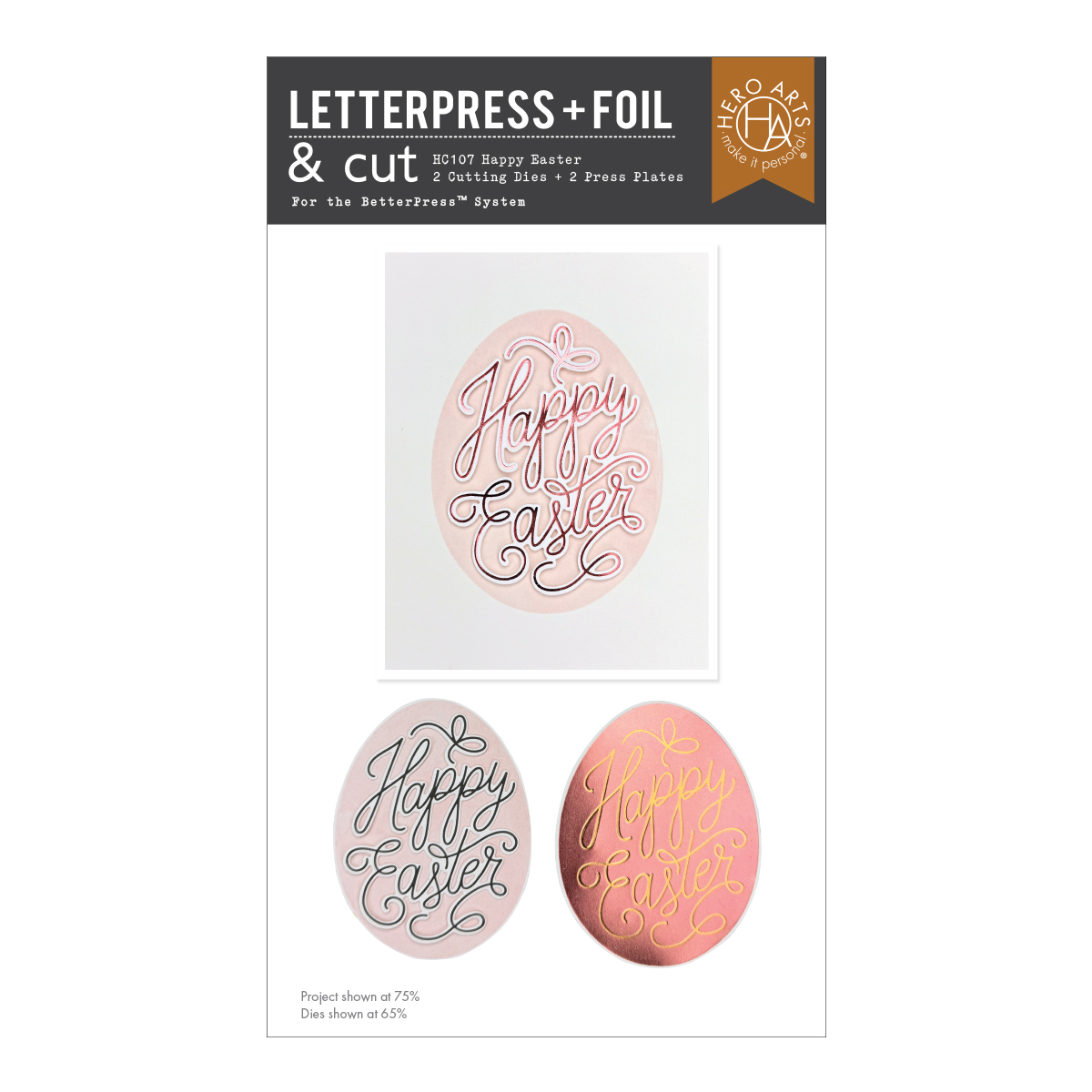 Hero Arts Press + Foil Happy Easter