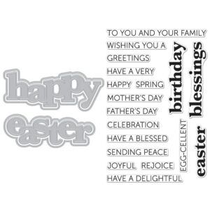 Hero Arts Stamp & Cut XL Happy Easter