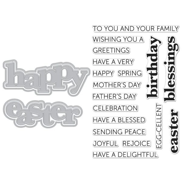 Hero Arts Stamp & Cut XL Happy Easter