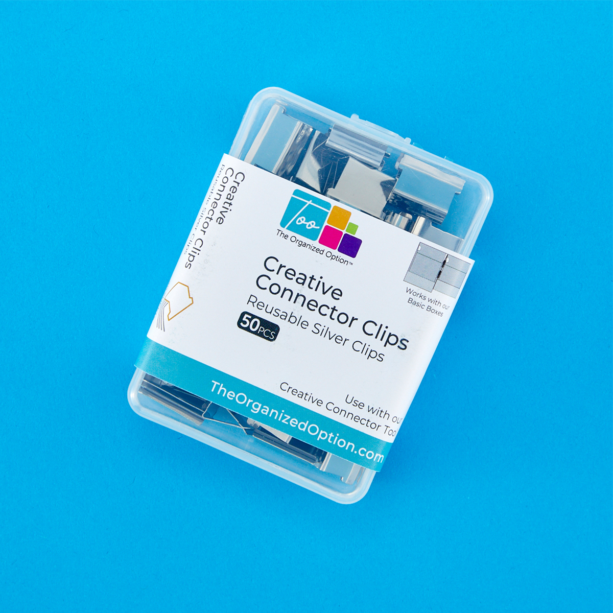 The Organized Option Connector Clips - Silver Connector Clips 50PC