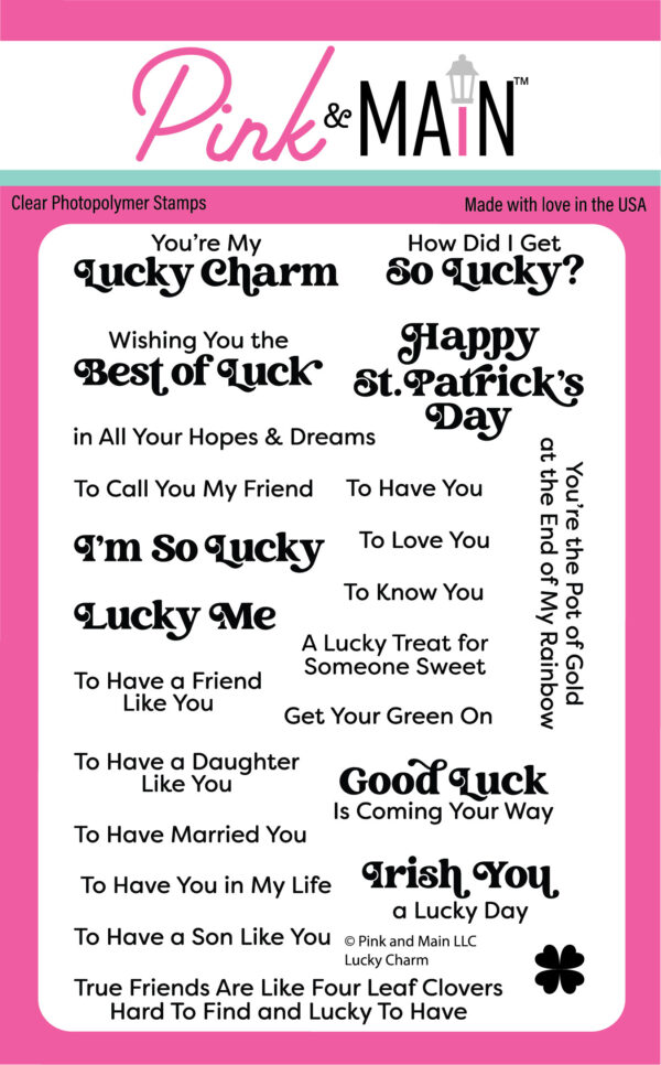 Pink & Main Stamp Lucky Charm
