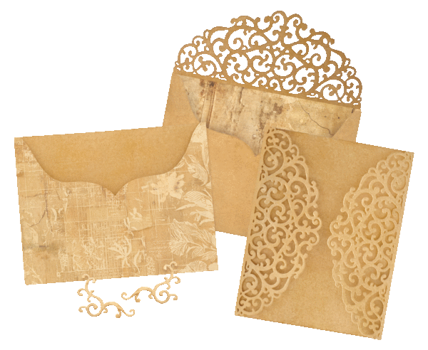 Graphic 45 Ornate Gatefold, Envelope & Pocket Die Set