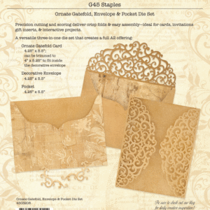 Graphic 45 Ornate Gatefold, Envelope & Pocket Die Set